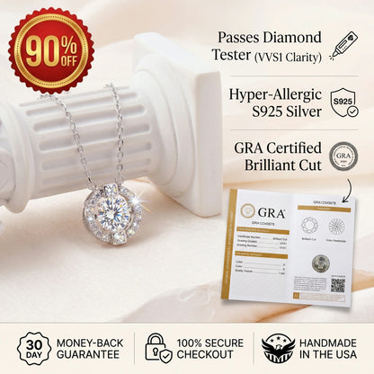 🔥 90% OFF TODAY:  The "Beating Heart" 1-Carat Moissanite Solitaire Necklace💎