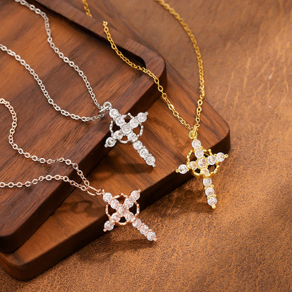 ✨ Crown Cross Necklace – Faith-Inspired Elegance for Everyday Grace ✝️