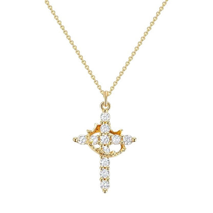 ✨ Crown Cross Necklace – Faith-Inspired Elegance for Everyday Grace ✝️